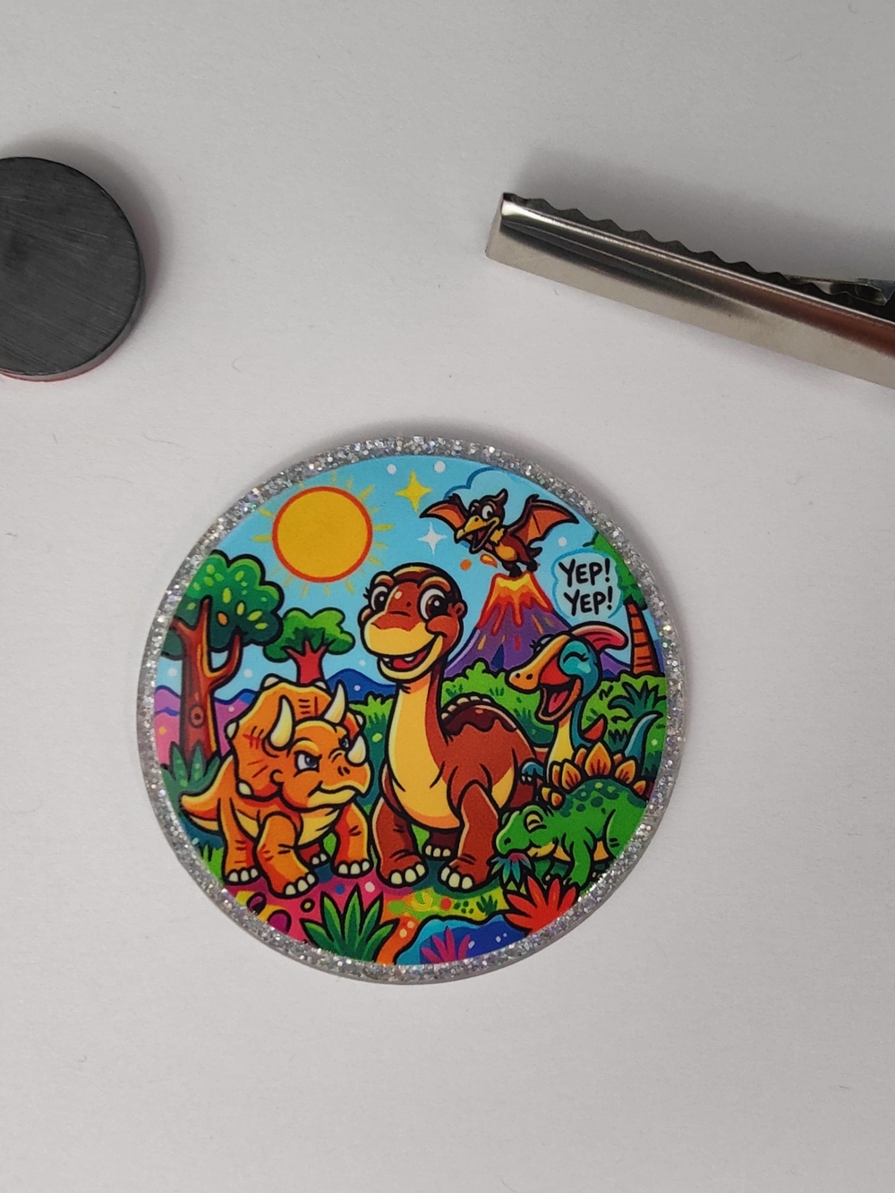 Custom Handmade Character Magnet or Hair Clip- Land Before Time$